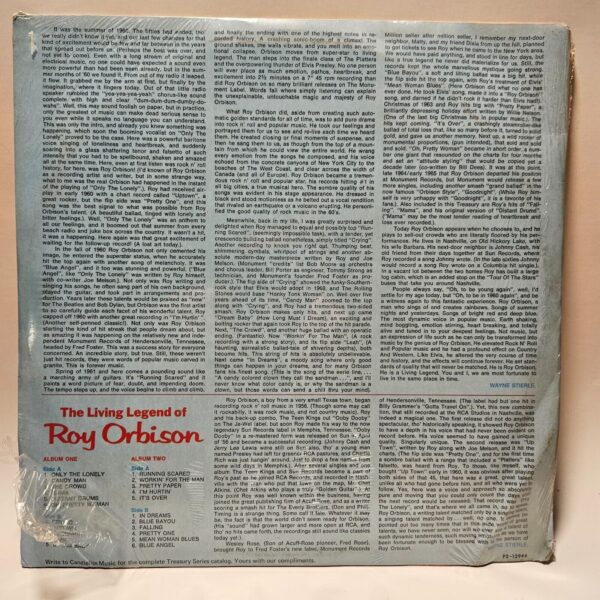 Roy Orbison - The Living Legend of Roy Orbison - SEALED NOS - Candlelight - Image 2