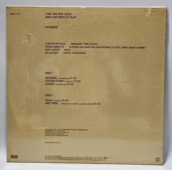 Tom Van Der Geld and Children At Play ââ Patience - ECM 1978 - NOS SEALED - Image 2