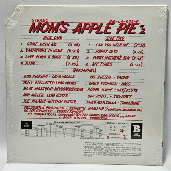 Mom's Apple Pie- #2 Brown Bag BB-LA073-F 1973 Psych Rock NOS SEALED - Image 2