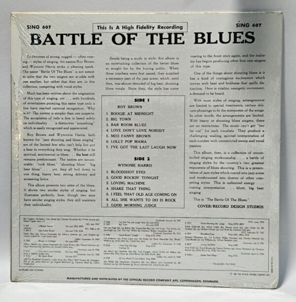 Battle Of The Blues 1959 RI - Roy Brown Wynonie Harris NOS SEALED - Image 2