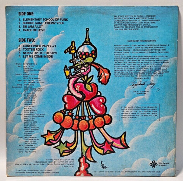 Capt. Sky - Concerned Party No 1 - TEC 1202 - Funk Soul EX - Ultrasonic Cleaned - Image 2