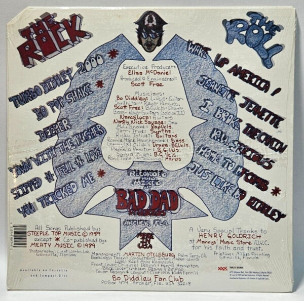 Bo Diddley - Breakin' Through the B.S. - Triple X Records 1989 NOS SEALED CUTOUT - Image 2