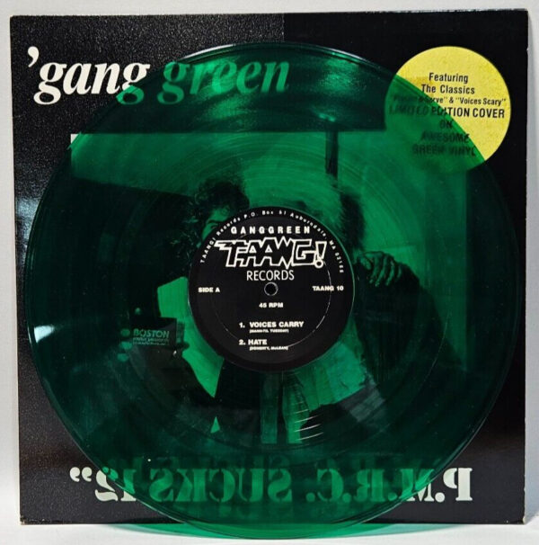 Gang Green - P.M.R.C. Sucks 12" - Taang! TAANG 10 - NICE EX - Ultrasonic Cleaned - Image 4