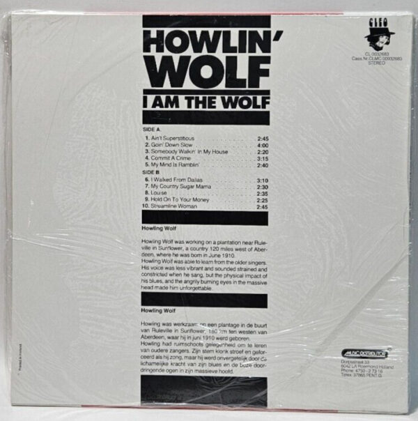 Howlin' Wolf - I Am The Wolf - Cleo CL 0032683 1988 France - NOS SEALED - Image 2