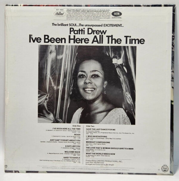 Patti Drew - I've Been Here All The Time - Capitol ST-156 1969 FUNK - NOS SEALED - Image 2