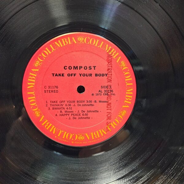 Compost - Take Off Your Body - Columbia C 31176 Promo? EX - Ultrasonic Cleaned - Image 5