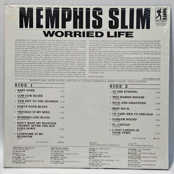 Memphis Slim - Worried Life - Roots RTS 113013 - BLUES PIANO - NOS SEALED - Image 2