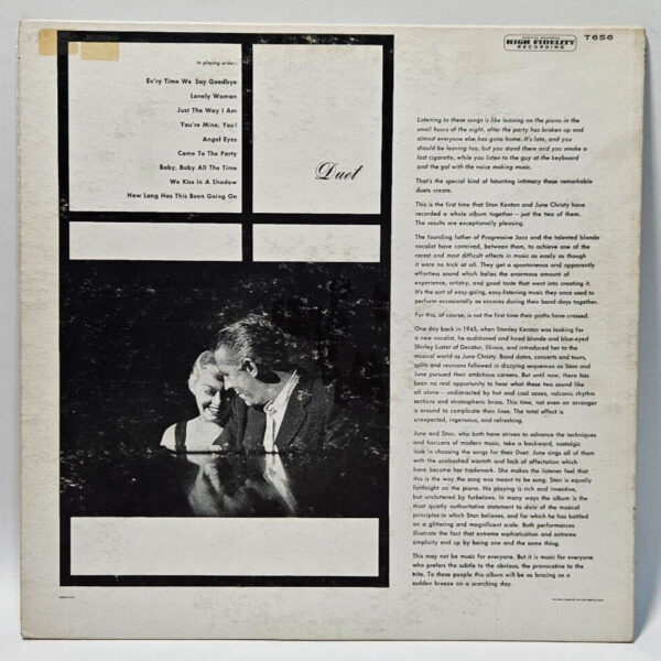 Christy, Kenton - Duet - Capitol T656 MONO Scranton JAZZ EX - Ultrasonic Cleaned - Image 2