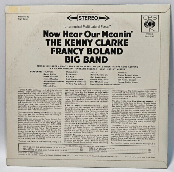 The Kenny Clarke Francy Boland Big Band - Now Hear Our Meanin' EX - Ultrasonic C - Image 2