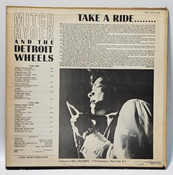 Mitch Ryder & The Detroit Wheels â Take A Ride... NM RE MONO - Ultrasonic Clean - Image 2