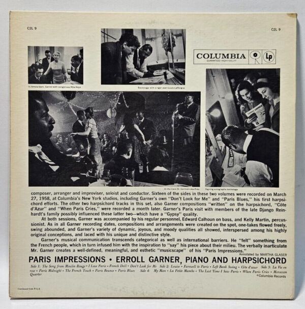 Erroll Garner - Paris Impressions - C2L9 MONO 1958 6 EYE EX - Ultrasonic Cln - Image 2
