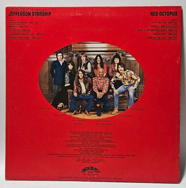 Jefferson Starship - Red Octopus Grunt BFL1-0999 RE - EX - Ultrasonic Cleaned - Image 2