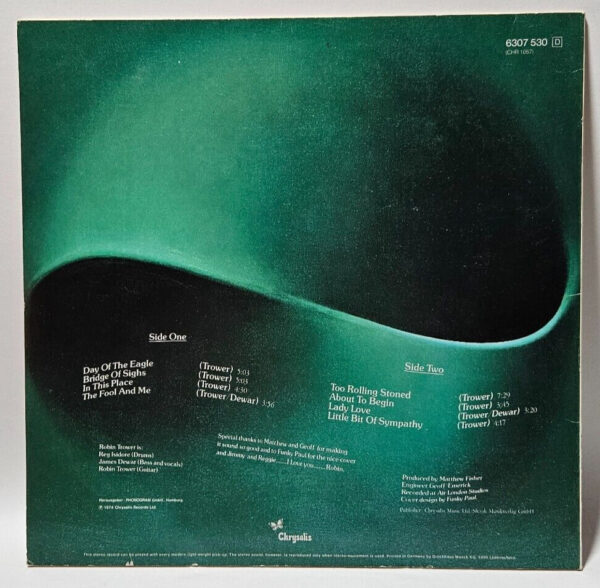 Robin Trower - Bridge Of Sighs - Chrysalis 6307 530 GERMANY NM - Ultrasonic Cln - Image 2
