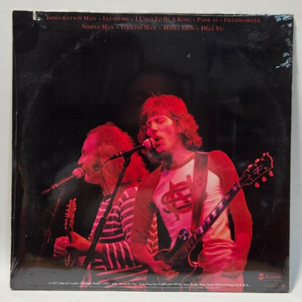 Crosby - Nash - Live - ABC AA-1042 1977 FOLK ROCK - CUTOUT NOS SEALED - Image 2