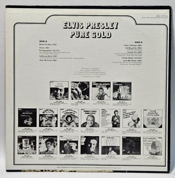 Elvis - Pure Gold - RCA ANL1-0971(e) Orange Label I 1975 - EX - Ultrasonic Clean - Image 2