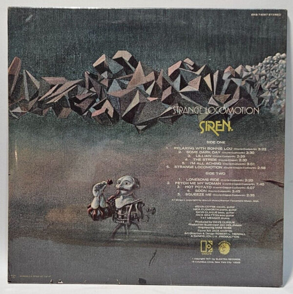 Siren - Strange Locomotion - Elektra EKS-74087 BLUES ROCK 1971 - NOS SEALED - Image 2