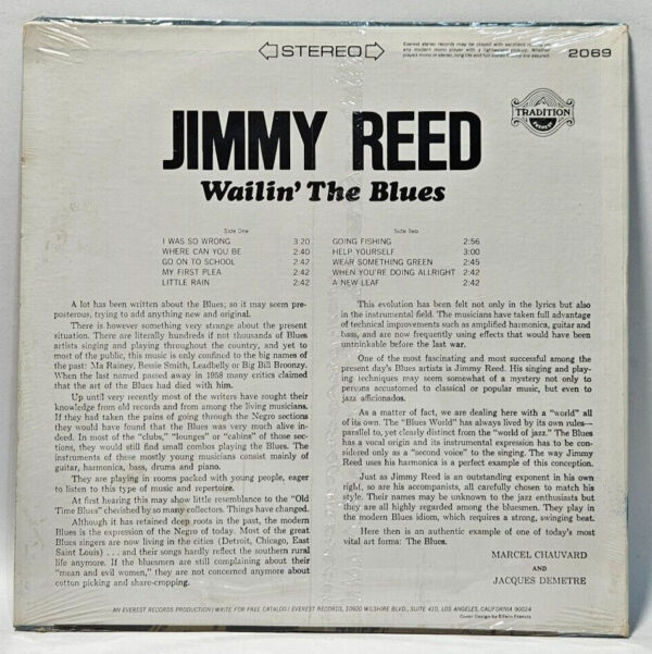 Jimmy Reed - Wailin' The Blues - TR 2069 Electric Blues - 1968 - NOS SEALED - Image 2