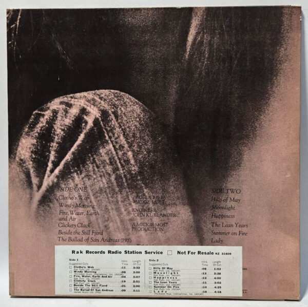 Julie Felix - Clotho's Web - 1972 PSYCH FOLK PROMO - EX - Ultrasonic Cleaned - Image 2