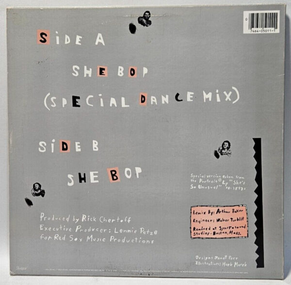 Cyndi Lauper - She Bop - 1984 NEW WAVE SYNTH-POP - EX - Ultrasonic Cleaned - Image 2
