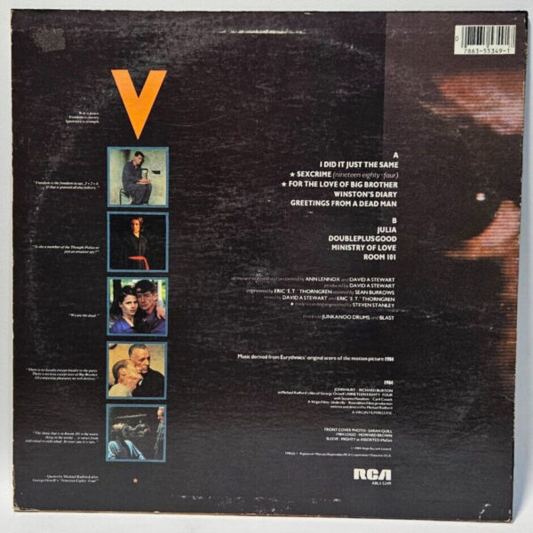 Eurythmics - 1984 (For The Love Of Big Brother) - SYNTH-POP EX - Ultrasonic Cln - Image 2