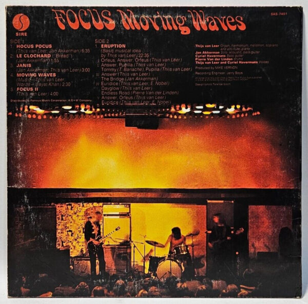 Focus - Moving Waves - 1971 PROG ROCK - HOCUS POCUS - EX - Ultrasonic Cleaned - Image 2