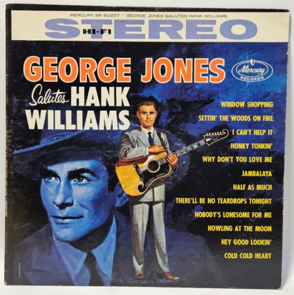 George Jones - Salutes Hank Williams - 1960 Country - EX - Ultrasonic Cleaned