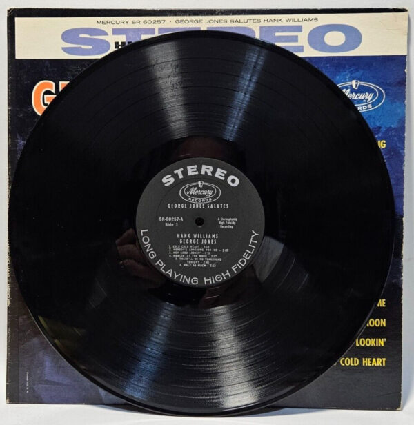 George Jones - Salutes Hank Williams - 1960 Country - EX - Ultrasonic Cleaned - Image 3