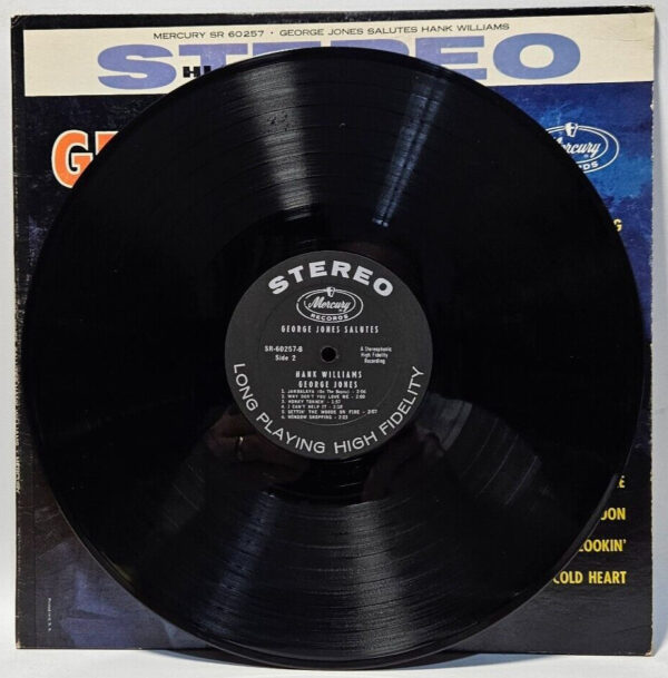 George Jones - Salutes Hank Williams - 1960 Country - EX - Ultrasonic Cleaned - Image 4