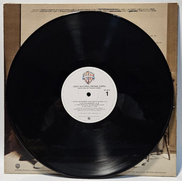 Frank Zappa - Zoot Allures - 1976 ROCK AVANT GARDE - RE EX - Ultrasonic Cleaned - Image 2