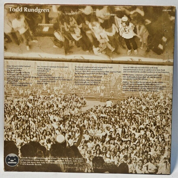 Todd Rundgren - Todd - 1974 PROG ROCK - EX - Ultrasonic Cleaned - Image 2