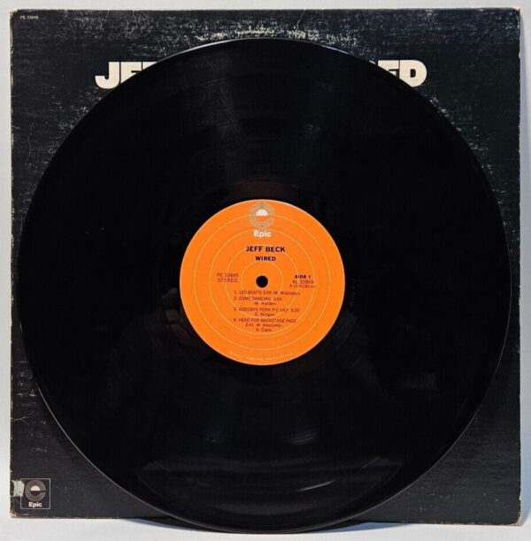 Jeff Beck - Wired - 1976 JAZZ-ROCK FUNK 1st Ed - EX - Ultrasonic Cleaned - Image 3