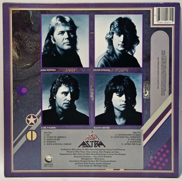 Asia - Astra - 1987 PROG ROCK - SYMPHONIC ROCK - EX - Ultrasonic Cleaned - Image 2