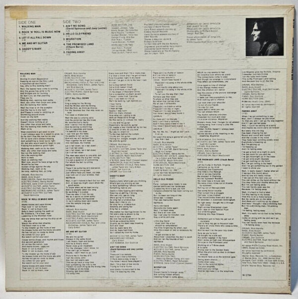 James Taylor - Walking Man - 1974 FOLK ROCK - EX - Ultrasonic Cleaned - Image 2