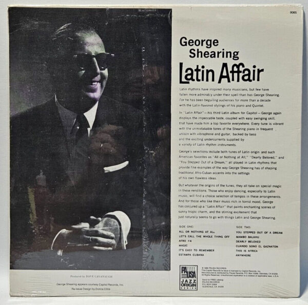 The George Shearing Quintet - Latin Affair - RE 1986 JAZZ LATIN - NOS SEALED - Image 2