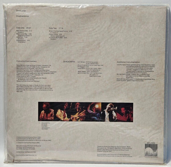 Shadowfax - Shadowdance - 1983 JAZZ FUSION - WH-1029 - NOS SEALED - Image 2