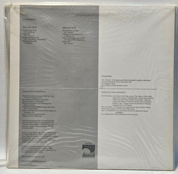 Shadowfax - 1982 FUSION JAZZ - Windham Hill â WH 1022 - NOS SEALED - Image 2