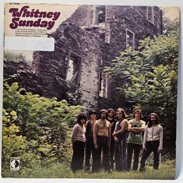 Whitney Sunday - Whitney Sunday - 1970 Rock - EX - Ultrasonic Clean