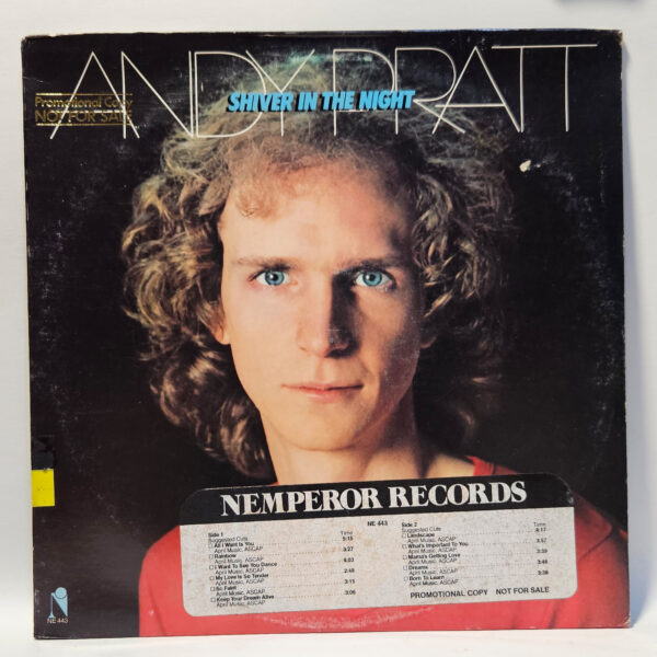 Andy Pratt - Shiver In The Night - 1977 Rock - EX  - Ultrasonic Clean