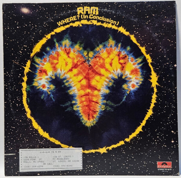Ram - Where? (In Conclusion) - 1972 Rock - EX  - Ultrasonic Clean