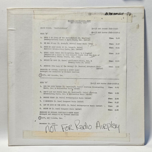 Pratt McClain - Pratt McClain Test Disk - 1973 - EX - Ultrasonic Clean