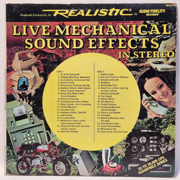 Various - Live Mechanical Sound Effects - 1971 - VG+ - Ultrasonic Clean