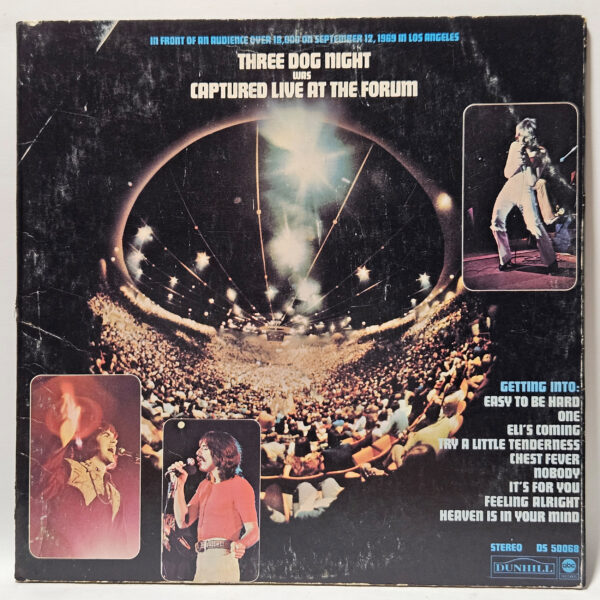 Three Dog Night - Captured Live At The Forum - 1969 - VG+ - Ultrasonic Clean