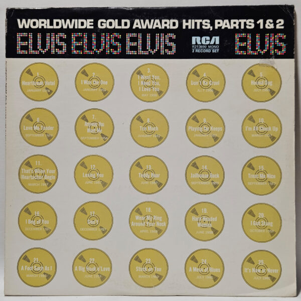 Elvis Presley - Worldwide Gold Award Hits Parts 1 & 2 - 1974 - EX - UltSnc Cln