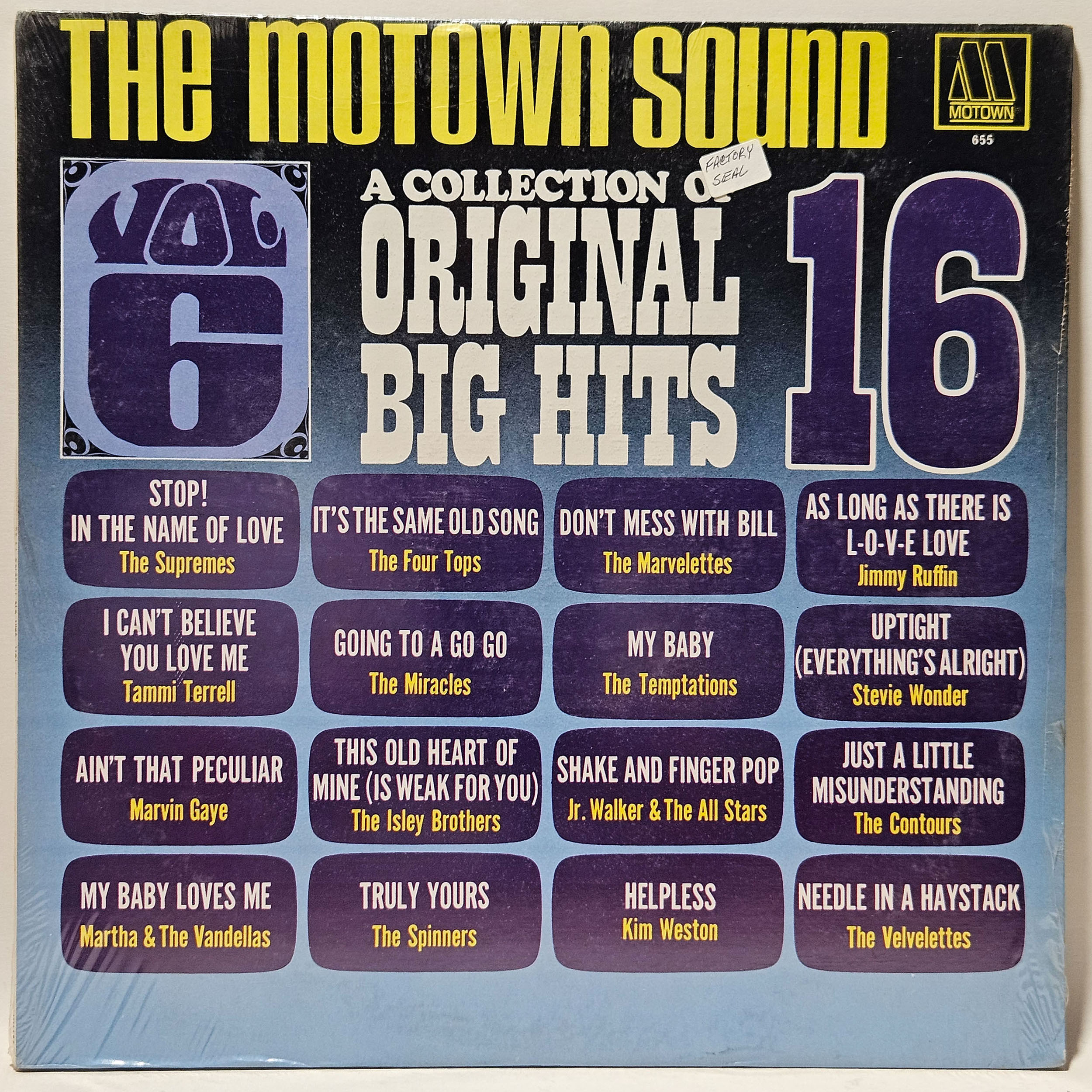 The Motown Sound Vol. 6: A Collection of 16 Original Big Hits - 1967 Sealed