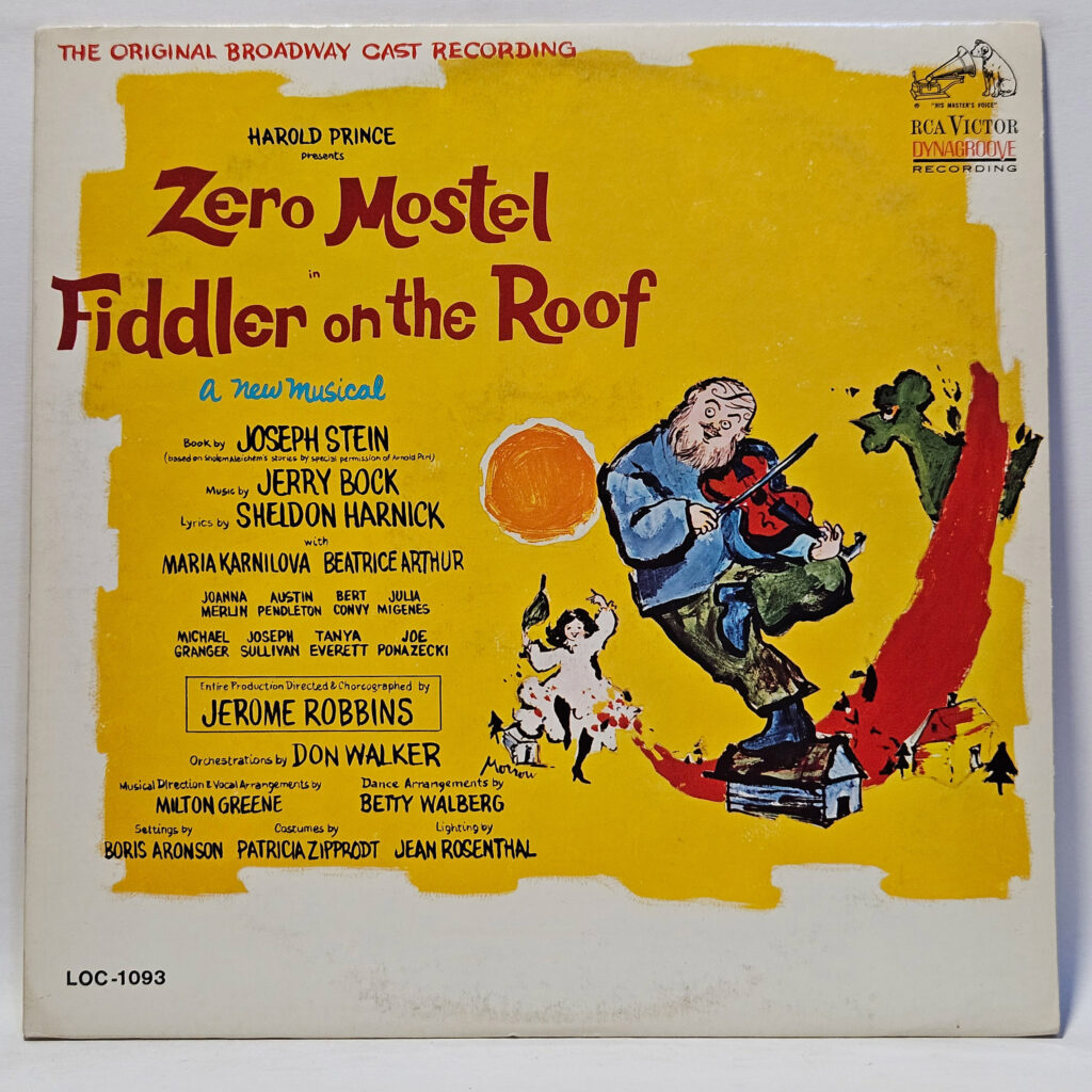"Fiddler On The Roof" Original Broadway Cast Zero Mostel In Fiddler On The Roof (The Original Broadway Cast Re 147157507796